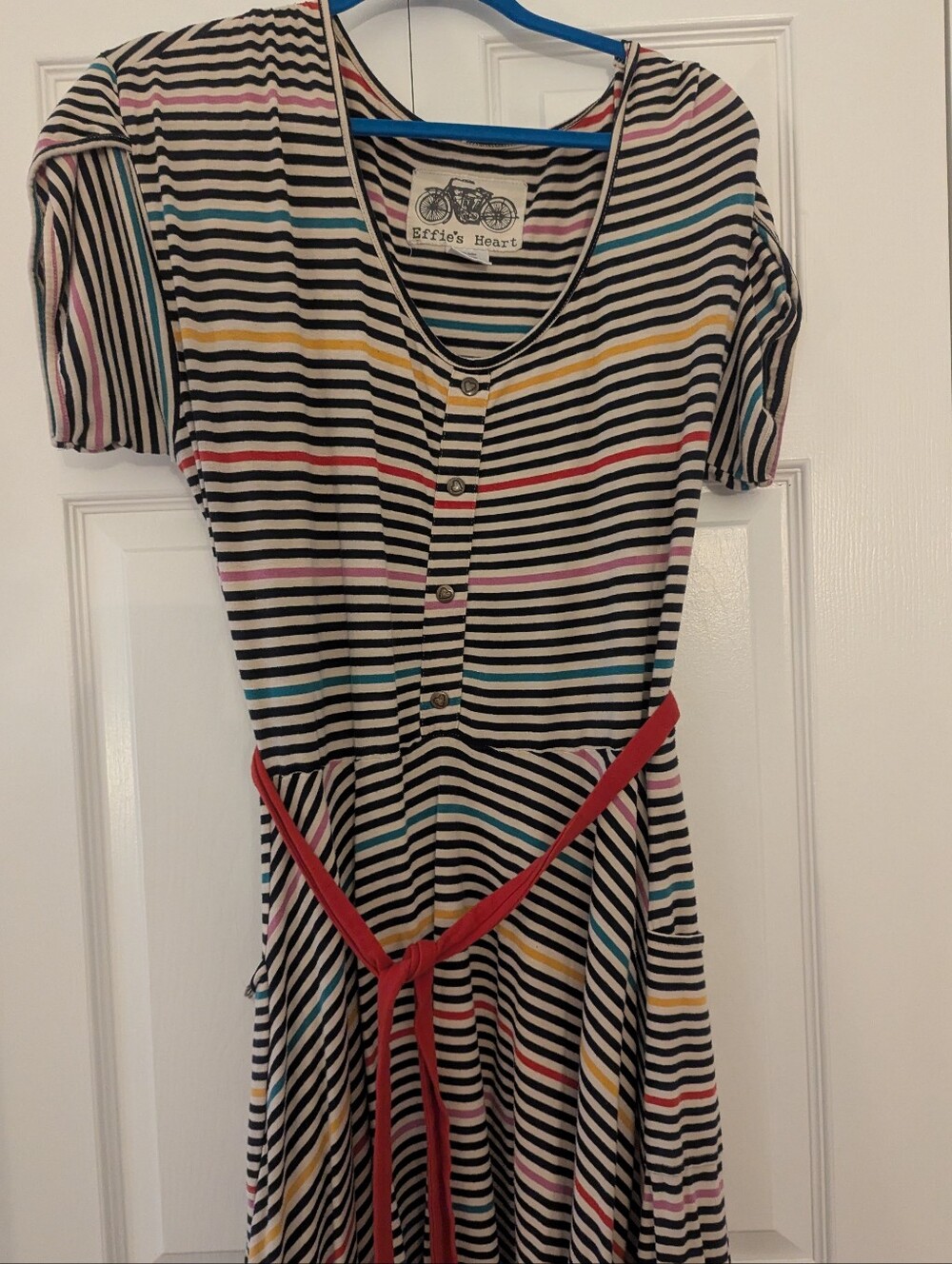 Effie's Heart Prismatic Striped Tea Dress